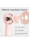 Handheld Fan, 4000mAh Portable Rechargeable (Pink) - 2