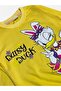 Girls' Cotton Fabric Yellow Duck Pattern Long Sleeve 2 Thread Winter Pajama Set - 3