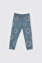 Baby Girl Patterned Petrol Leggings - 2