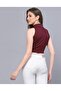 Maroon High Neck Top - 6