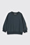 Baby Boy Soft Textured Petrol Sweatshirt