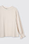 Girls' Long Sleeve Ecru T-Shirt - 5