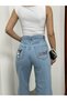 Women's Kuromi Printed High Waist Jean Wide Leg Pants - 2