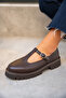 Rikos Bitter Brown Genuine Leather Classic Women's Shoes - 3