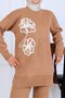 Embroidery Detailed Knitwear Set S1120 Mink - 3