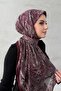 Burgundy Mihri Bohemian Modal Silk Shawl Scarf - 2