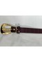 Classic women's belt with gold buckle - slim fit trouser belt, dress belt, shirt belt - 3