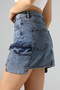 Denim Skirt with Side Pocket Detail - 7