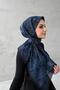 Dark Navy Blue Beliz Bohemian Modal Silk Scarf