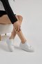 Unisex White Thermo Sole Lace-Up Casual Sports Shoes - 2