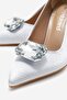 Diamond Stone Women's Stiletto Shoes Silver - 3