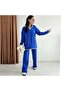 Collared Embroidered Knitwear Double Suit
