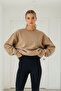 Women's Oversize Winter Casual Black Mink Sweatshirt - 7