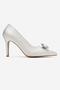 Diamond Stone Women's Stiletto Shoes White - 2