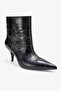 Nuvia Black Print Pointed Toe Women's Heeled Boots - 3