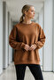 Women's Oversize Winter Casual Black Brown Sweatshirt - 2