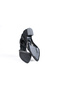 3 cm Black Satin Stone Heeled Women's Shoes - 5