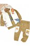 Baby Boy Transitional Animals Detailed Inflatable Vest Set 6-9-12-18 Months Old 3-Piece Baby Set