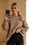 Women's Oversize Winter Casual Black Mink Sweatshirt