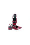 S.P 4 cm Open Back Pointed Toe Patent Leather Women's Shoes - 6