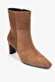 Elias Toprak Suede Genuine Leather Women's Block Heeled Boots - 3