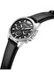 Malawi Men's 45mm Multifunction Watch - Satin Black Dial, Stainless Steel Case, Black Leather - 2