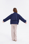 Girl's Short Trench Coat with Button and Back Design Detail - 4