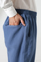 Men's Elastic Waist Pocket Hajj Umrah Muslin Pants - Blue (Ans) - 7