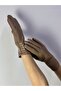 Button Detail Touchscreen Compatible Finger Synthetic Leather Look Women's Gloves - 3