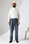 Men's Elastic Waist Pocket Hajj Umrah Muslin Pants - Smoked (Ans) - 3