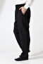 Men's Elastic Waist Pocket Hajj Umrah Muslin Pants - Black (Ans)