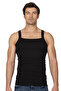 Özkan 11292 Men's 100% Cotton Ribbed Fabric Thin Straps Wide Neckline Undershirt Flexible Soft - 3