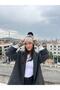 Women's Cream Pom-Pom Beanie and Glove Set – Zebra Pattern, Modern & Stylish Style for Cold Weather - 3