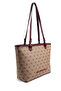 Dark Beige - Claret Red Monogram Women's Shoulder Bag Sp1204 - 4