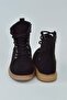 Goldstep Nubuck Lace-Up Zippered Transparent Thermo Sole Women's Boots - 5