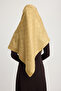 A1111 Jacquard Shiny Satin Scarf 110X110Cm - Gold - 4