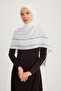 وشاح جاكار A1221 للحج والعمرة مقاس 110×110 سم - أبيض