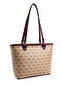 Dark Beige - Claret Red Monogram Women's Shoulder Bag Sp1204 - 6