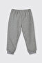 Baby Girl Elastic Waist Gray-Melange Sweatpants - 2