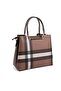Dark Brown - Brown Plaid Women's Handbag Sp969 - 5
