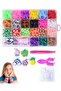 NEW 1100 PCS Bracelet Making Set, Bracelet Making Kit, Rainbow Rubber Bands Kit