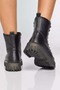Women's Transparent Sole Lace-Up Zippered Boots - 4