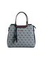 Gray - Navy Blue - Claret Red Monogram Women's Handbag Sp969