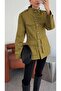 Stand Collar Khaki Jacket - 6