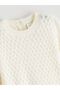 Lcw Kids Ecru Crew Neck Girl's Knitwear Dress - 4