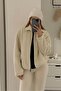 Women's Zippered Stand Collar Lamb Plush Coat - 2