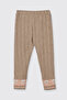 Baby Girl Soft Textured Beige Leggings - 2