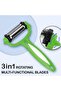 2PCS 3-in-1 Y Vegetable Peeler with Julienne Blade (Neon Green) - 6