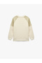 Long Sleeve Crew Neck Printed Fleece-Lined Oversized Sweatshirt - 4