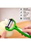2PCS 3-in-1 Y Vegetable Peeler with Julienne Blade (Neon Green) - 3